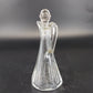 Clear Glass Cruet Bottle Ribbed Panels Stopper Oil Vinegar Decanter 7.25" Vtg