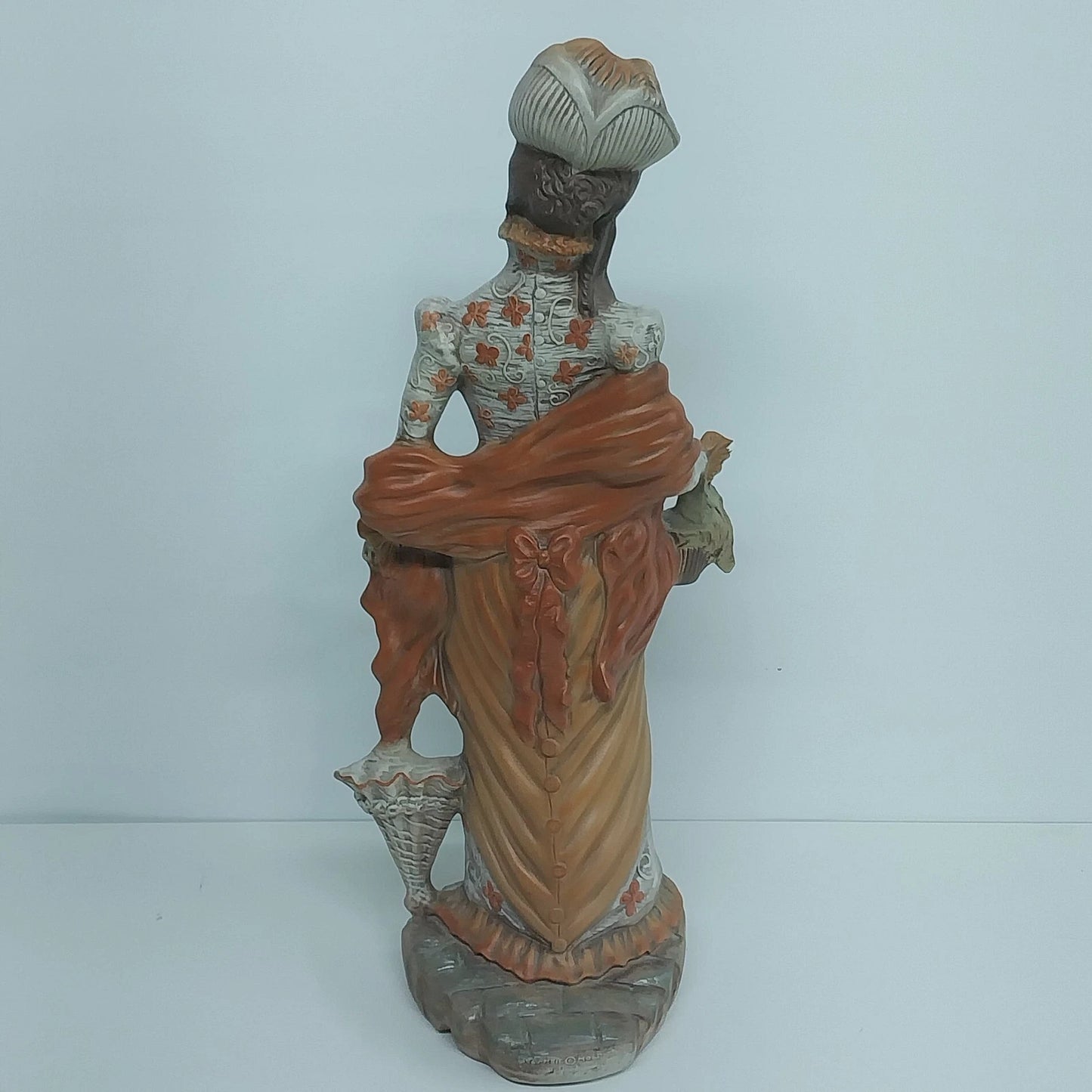 Atlantic Mold Western Woman Figurine 22in Ceramic Statue Prairie Lady Vintage