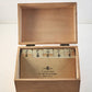 Wooden Recipe Box With Hinged Lid Back and Index Tabs Inside 5" Tall