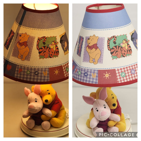 Disney Nursery Kids Lamp Winnie the Pooh & Piglet Plush Shade White by Dolly Inc