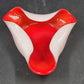 Wales Red & White Cased Glass Japanese 6" Biomorphic Bowl Vintage Mid-Century