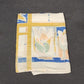 Square Polyester Tablecloth 34" x 34" & 4 Matching 12" Napkins Tulips Navy Edge