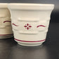 Longaberger Heritage Red Votive Cups Set 2 Pottery