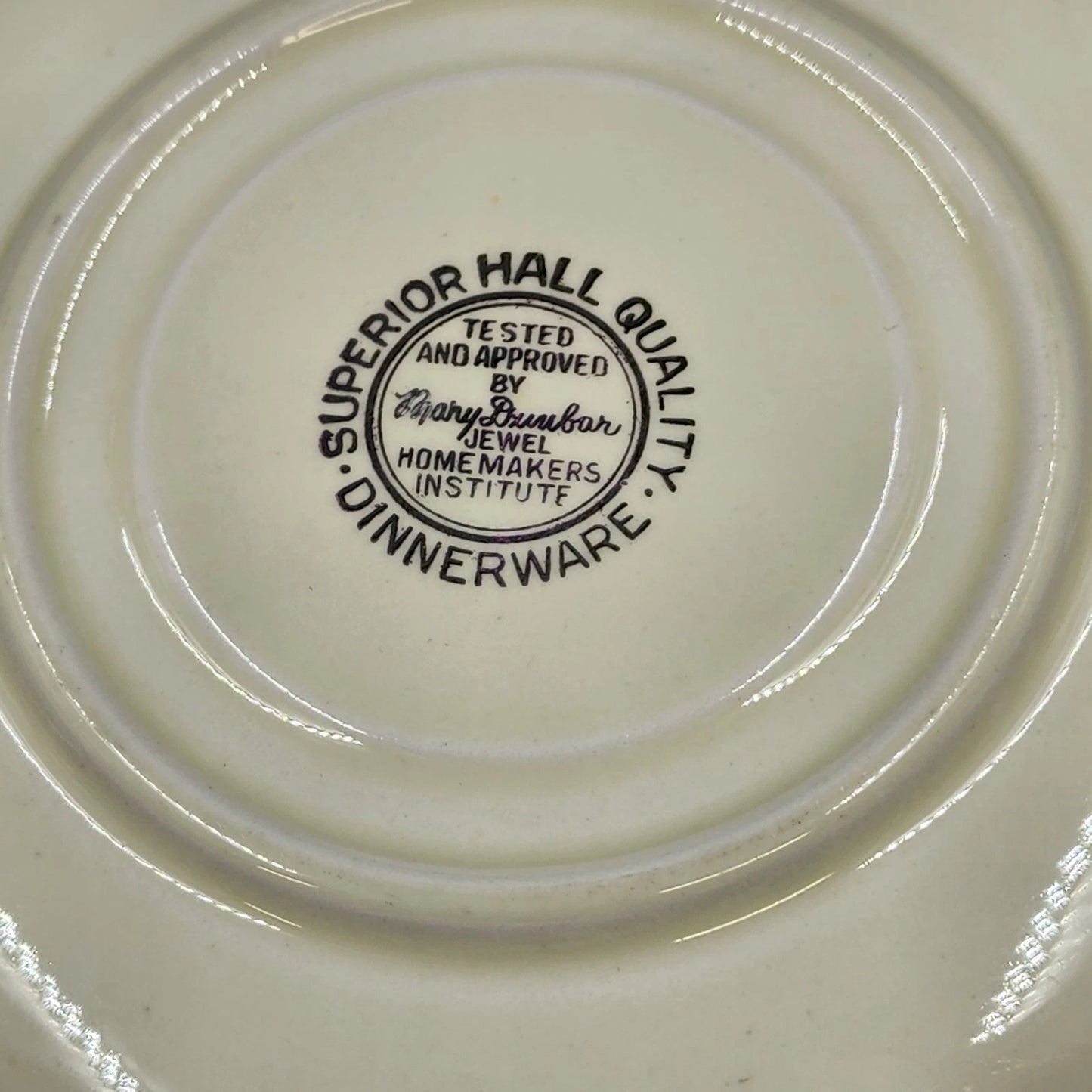 Autumn Leaf Cup & Saucer Set Ruffled D Flat Hall's Superior & Jewel Tea MCM Vtg