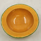 Cantaloupe Bowl Ceramic Mold 6.5" Signed Becky B 1972 Glazed Orange Vintage