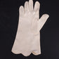 Women's White Formal Dress Gloves Eyelet Scalloped Cuffs Tea Length Vintage