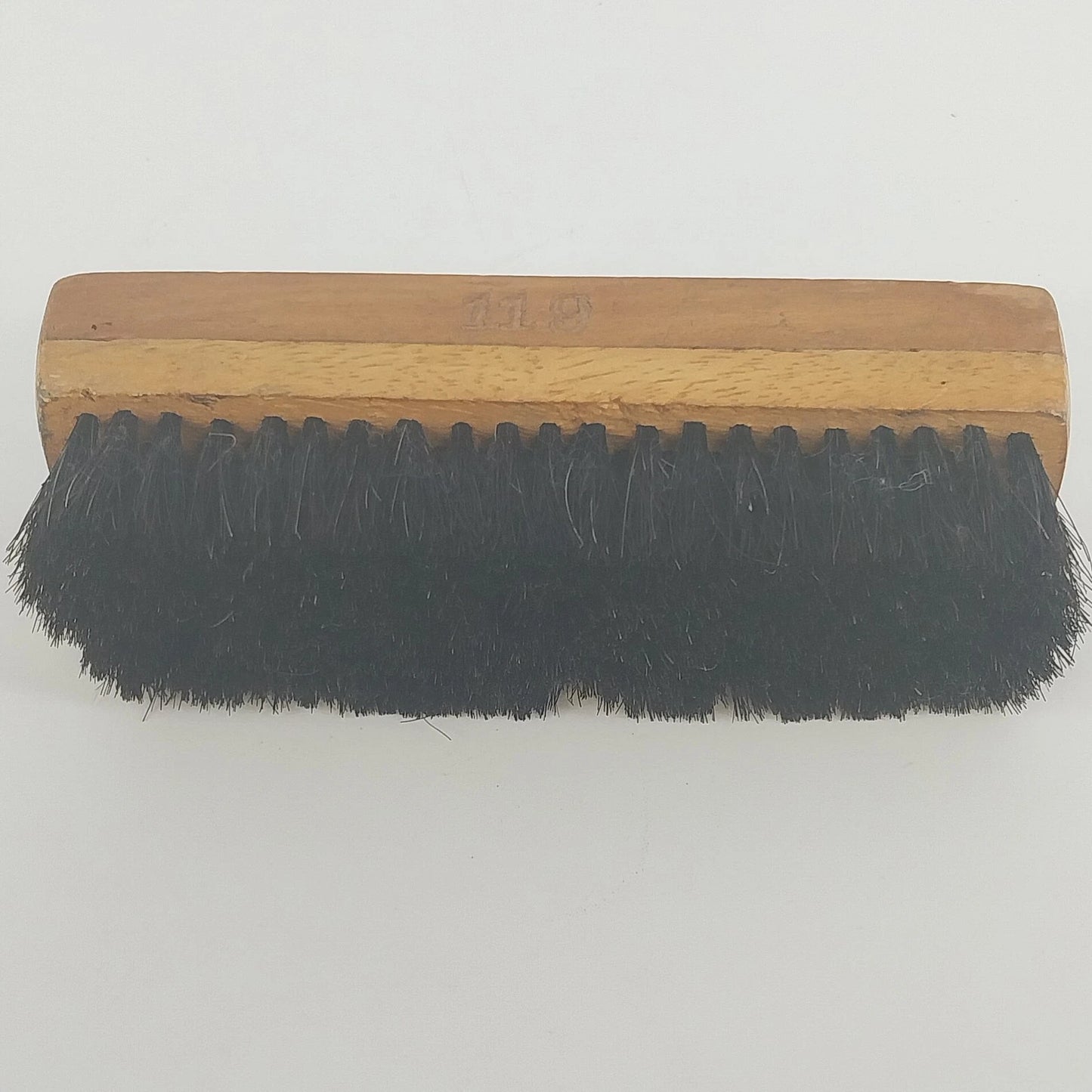 Wooden Shoe Polish Brush Black Bristles 119 Boot Shine Cleaner Vintage