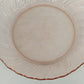 Fortecrisa Pink Swirl Ribbed Glass Coupe Soup Bowl 8.5” MCM Tableware Mexico Vtg