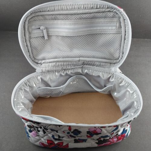 Makeup Train Case Vera Bradley Vineyard Floral Soft Side Travel Bag 8 x 5 Cotton