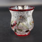 Yankee Candle Song Bird Crackle Glass Wax Burner Goblets 3 Pc Christmas Chipped