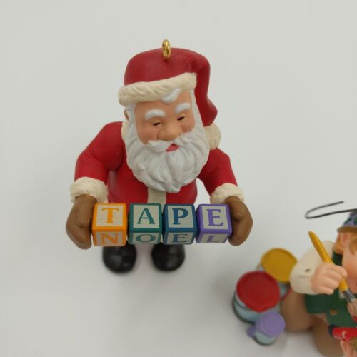 5 Hallmark Keepsake 1999 Christmas Ornaments Santas Mice and an Artist See Desc