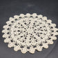 White Hand-Crocheted Round Doily 10-Inch Open Knit Design Vintage