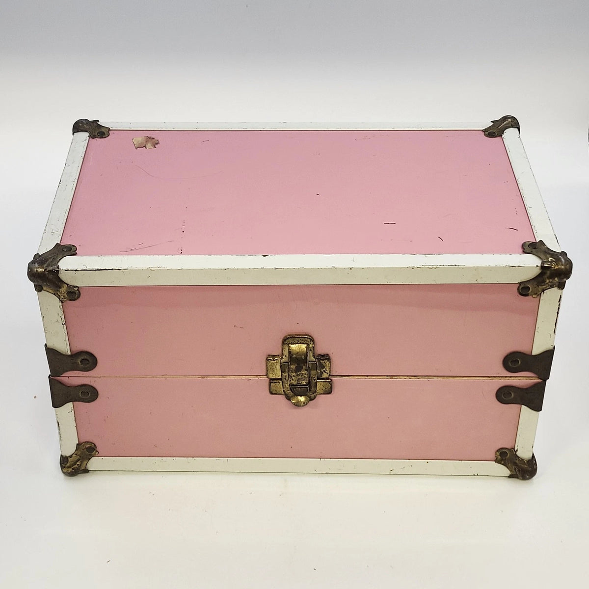 Pink Cass Toy Doll Trunk Wardrobe Case Clothes Accessories Storage 12" Vintage