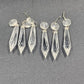 6 Rock Icicle Spear Crystal Plastic Chandelier Prisms 2" Ocatagon Accent & Wire
