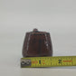 Pacific Japan MINIATURE Coffee Cups Set 4 Red Clay Brown Glaze Earthenware Mugs