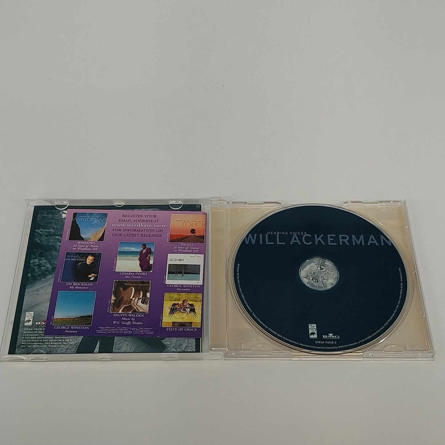 Will Ackerman Hearing Voices CD 2001 Windham Hill New Age Guitar USA