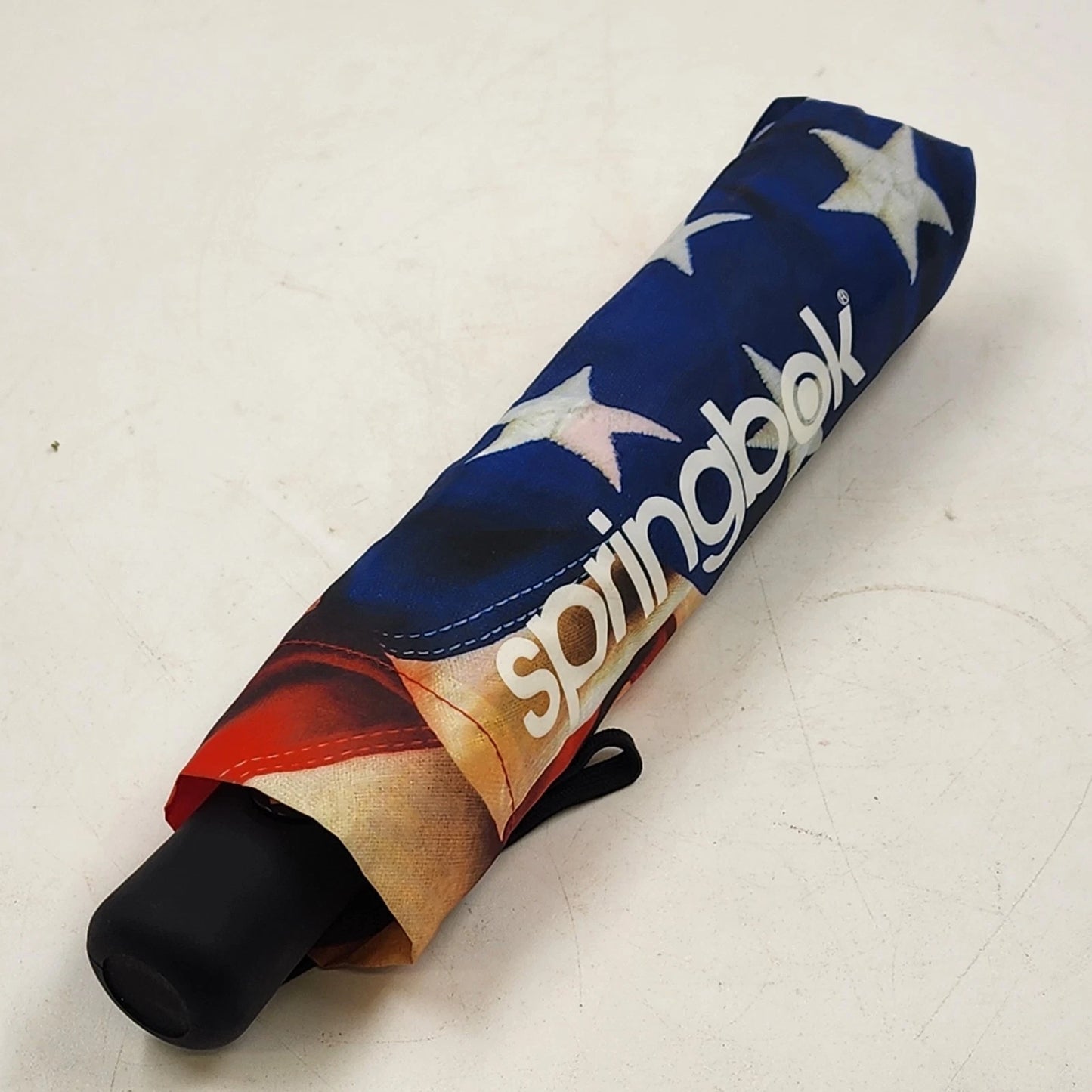 Springbok Patriotic Compact Umbrella Travel Size American Flag Stars Stripes USA