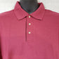 Burgundy 3 Button Polo Shirt Large Fame Fabrics 6.2 oz 50-50 Poly Cotton T100