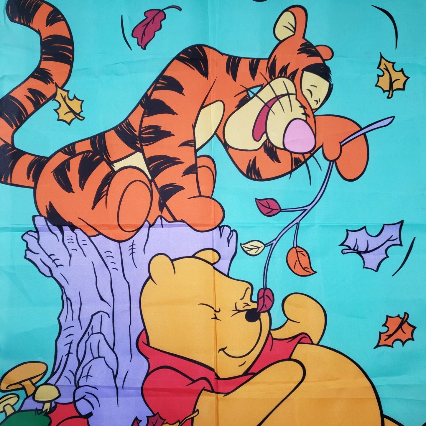 Disney Porch Flag Fall Friends Winnie the Pooh & Tigger 29x40 Autumn Leaves