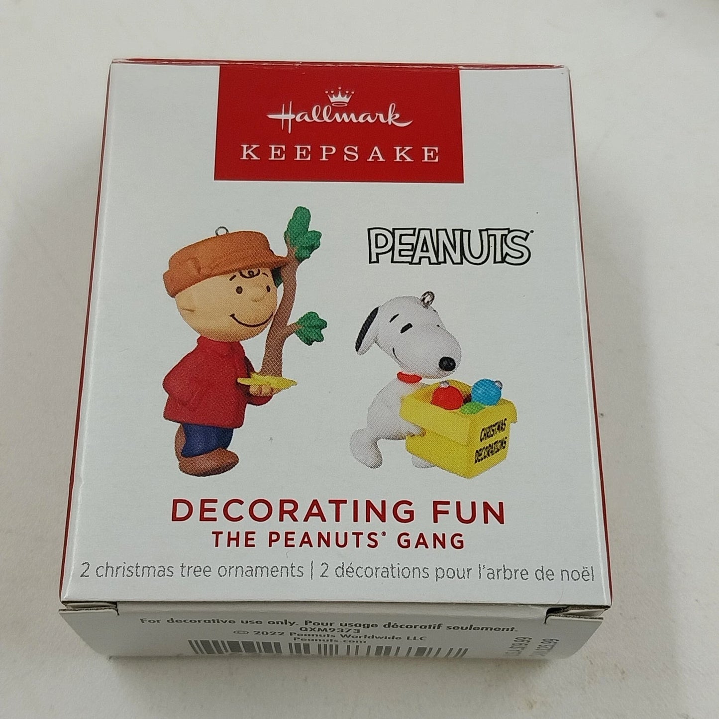 2 Hallmark Keepsake Peanuts Miniature Ornaments 2000's Decorating & Winter Fun