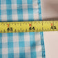 Blue & White Tablecloth Gingham Checked with Cross Stitch Embroidery Square 44"