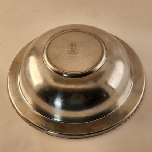 Hand Wrought Silverlook Covered Bowl Serving Dish 557 w 1.5qt Pyrex Bowl Vintage