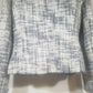 Katherine New York Women's Blue Gray & White Blazer Jacket Large Accented Trim