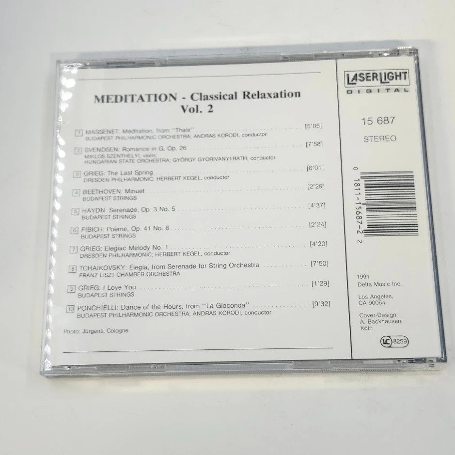 LaserLight Classical 2 CD Piano Dreams Ave Maria Meditation Relaxation Vol 2 Vtg