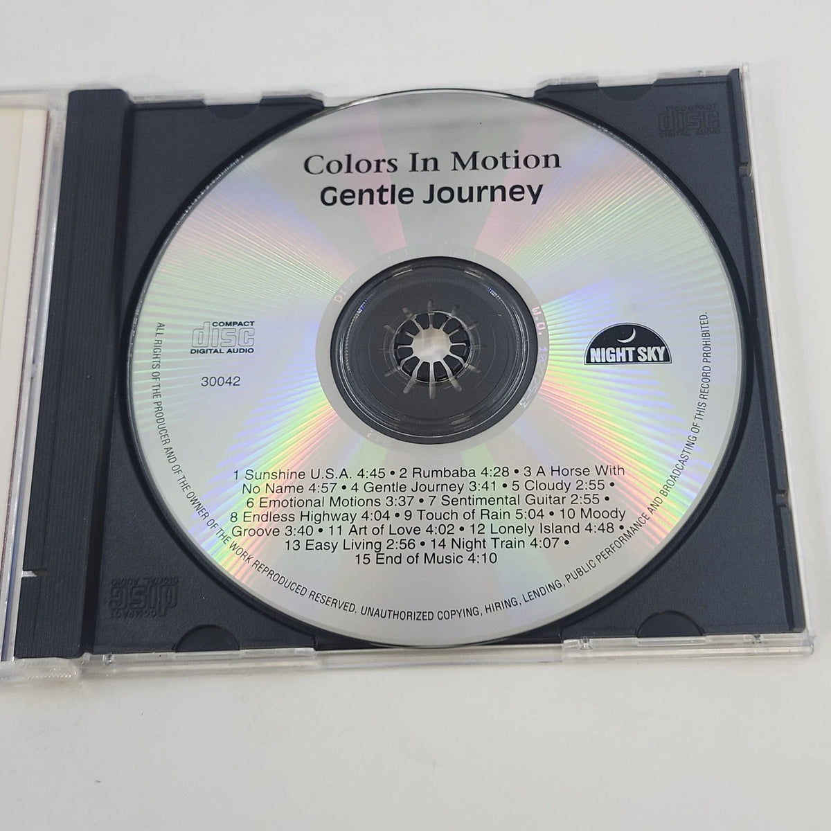 Colors In Motion Gentle Journey CD Night Sky 3004-2 New Age Smooth Jazz 1995 Vtg