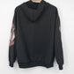 Romwe Men's Sinister Grunge Hoodie Black Poly Knit Streetwear Graphic Goth Sz M