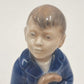 Royal Copenhagen April Boy Umbrella Figurine Porcelain Denmark 6.5"