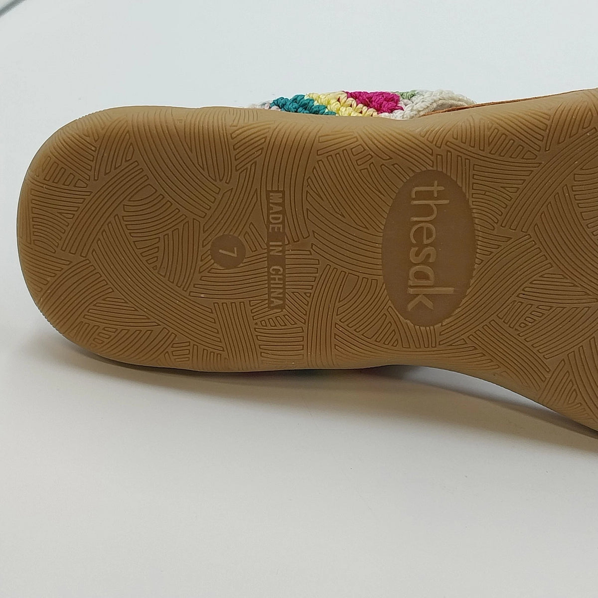 The Sak Everly Crochet Floral Thong Sandals Multicolor Women's Size 7 Boho China