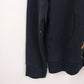 Mirika Women's Floral Embroidered Black Full Zip Hoodie Jacket Size Large