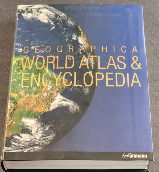 Geographica Worldwide Atlas & Encyclopedia Book Vintage Hard Soft Cover