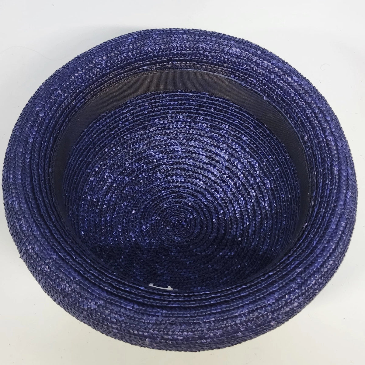Purple Straw Bowler Cloche Hat Women's One Size Rolled Brim Summer Sun Hat