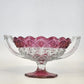 Tiffin Franciscan Williamsburg Cranberry Compote 2 Handle