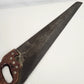 Crosscut Hand Saw 26" Carved Wood Handle Vintage Carpenter Woodworking Tool