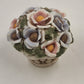 Handcrafted Italian Capodimonte Multicolor Floral Porcelain Decorative Art Vase