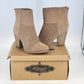 Karyn’s Collection Ankle Boots Womens 8 Brown Block Heel Zip Faux Leather Bootie