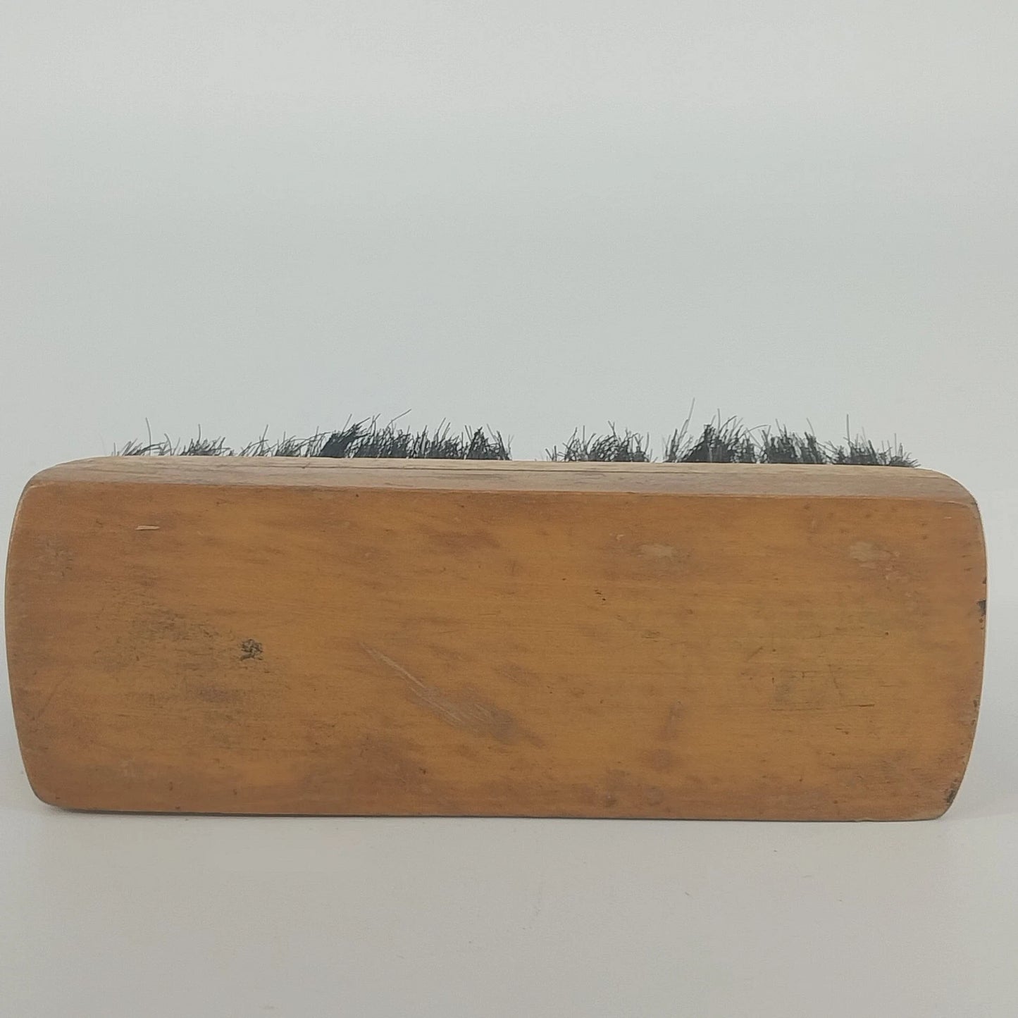 Wooden Shoe Polish Brush Black Bristles 119 Boot Shine Cleaner Vintage