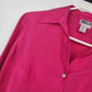 Robbie Bee Silk Blouse Women Small Pink Button Up Long Sleeve Shirt China