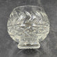 24% Lead Crystal Bowl Vase Hand Cut Clear Round 3.25" Footed Poland