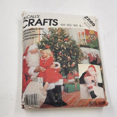 McCall's Crafts 2289 Large Vintage Sewing Pattern Cut 1985 Santa Claus Costume