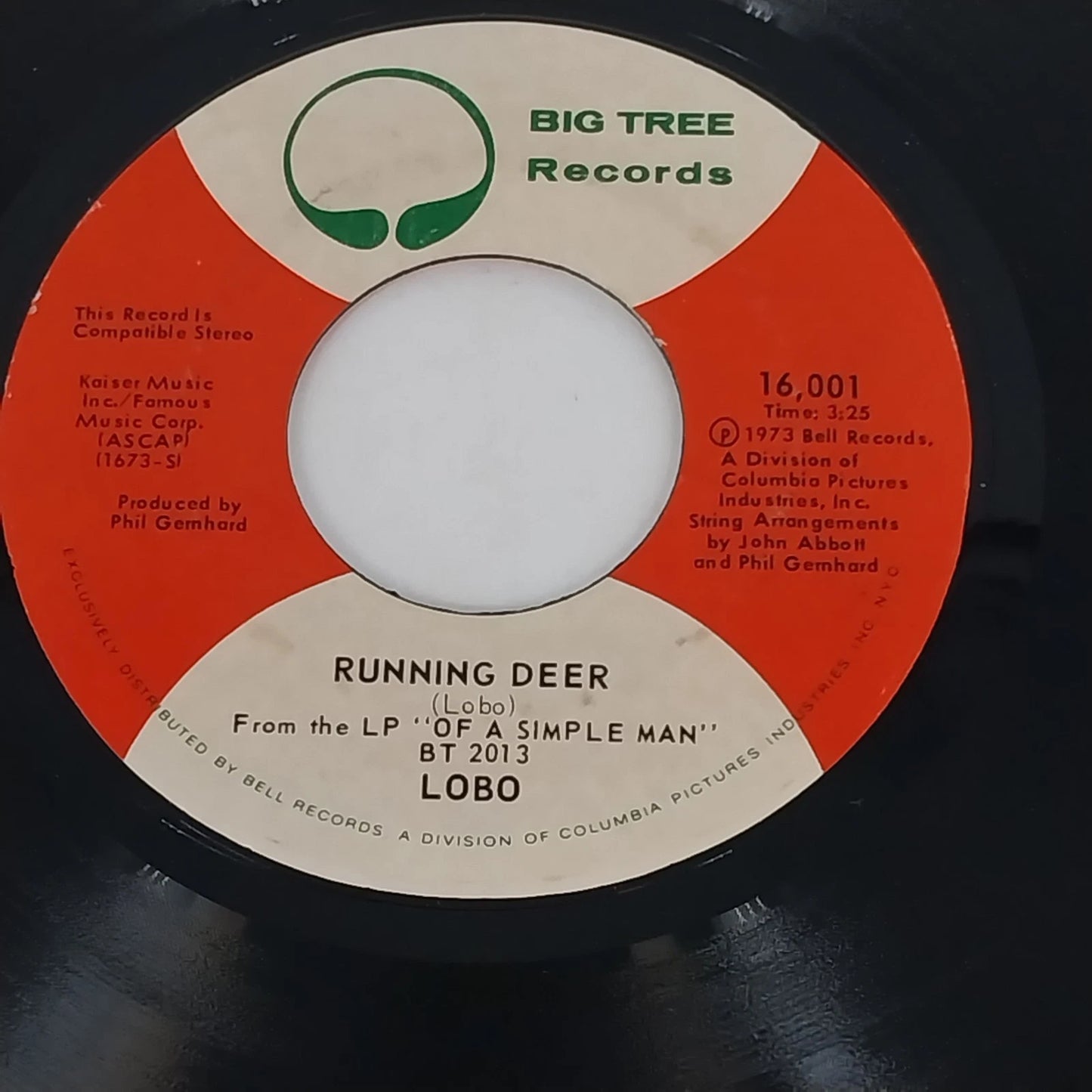Lobo 45 RPM Vinyl Lot Soft Rock Singles Big Tree Records 1970s