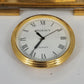 Regency Quartz Desk Mantel Clock Two Tone Gold Silver 5" Long Repair/Parts Only