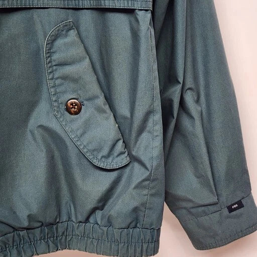 London FOG Waist Jacket Windbreaker Size L Large Long Vintage Striped Liner Zip