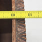 Vintage Faux Carved Wood Plastic Waste Basket Trash Can 14.75" MCM