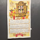Country Cabinet with Spices 1976 Calendar Linen Kitchen Towel Vintage 27" x 16"