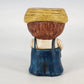 Vintage Farmer Boy Head Vase Planter Straw Hat Country Decor