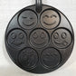 Nordic Ware Emoji Pancake Griddle Pan Seven 3" Smiley Faces Aluminum 10.5"